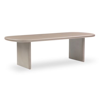 ABSOLUTION ОВАЛНА ТРАПЕЗАРНА МАСА SM6464.02 БЕЖОВА АЛУМИНИЕВА 260X108X75СМ