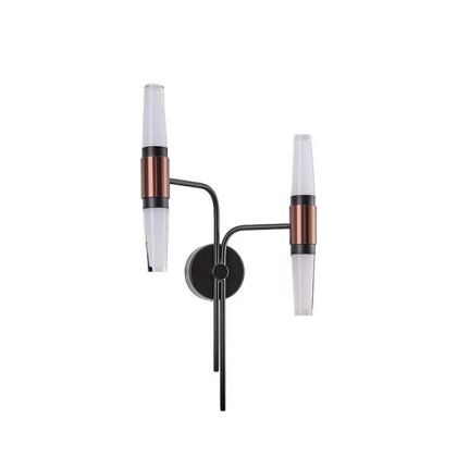 АПЛИК АЛУМИНИЕВИ LED 2X6W 720LM 3000K 420X130MM ЧЕРНО-ЗЛАТИСТИ ARTE ILLUMINA VELAS