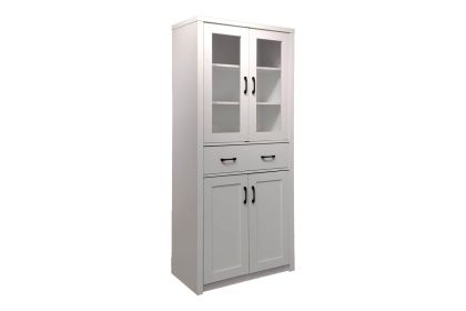 ВИТРИНА-БИБЛИОТЕКА Nisso В БЯЛ ЦВЯТ 80x40x183.5 СМ