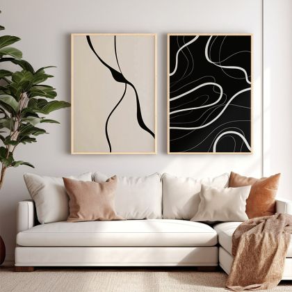 КАРТИНА BENNEZ ДИПТИК С ДИГИТАЛЕН ПРИНТ 33X1.5X48CM