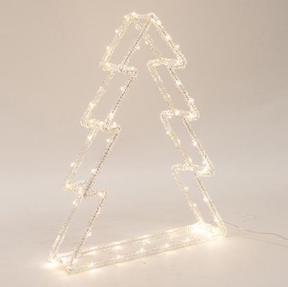 АКРИЛНО ДЪРВО АДАПТЕР, 3,5V, 70 ТОПЛО БЯЛ МИНИ LED, ЖИЛ 5М, 21X6,5X31СМ, IP44