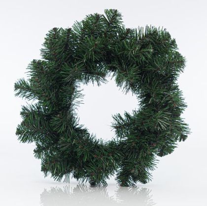 ВЕНЕЦ 50 СМ, 80 ВЪРХА (ШИРИНА НА ВЪРХОВЕТЕ 8 СМ), ЗЕЛЕН ЦВЯТ