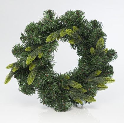 ВЕНЕЦ С ПОЛИЕТИЛЕН 50 СМ, 104 ВЪРХА (ШИРИНА НА ВЪРХА 8 СМ), ЗЕЛЕН ЦВЯТ