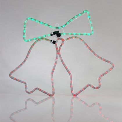 ЗВЪНЧЕТА, 3М LED ВЪЖЕ, 2-ПОСОЧНА, С ПРОГРАМА, ЧЕРВЕНА - ЧЕРВЕНА, 47X64 СМ, IP44