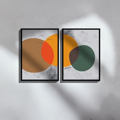 КАРТИНА DERDIA I ДИПТИК С ДИГИТАЛЕН ПРИНТ 33X1.5X48CM