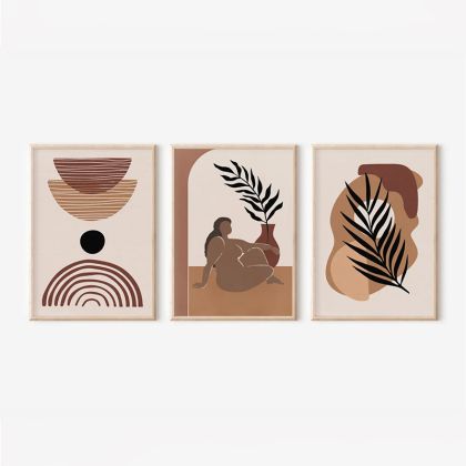 КАРТИНА FANZIA ТРИПТИХ С ДИГИТАЛЕН ПЕЧАТ 33X1.5X48СМ