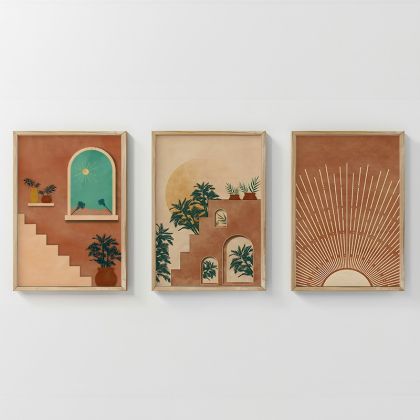 КАРТИНА АФЕРА ТРИПТИК С ДИГИТАЛЕН ПРИНТ 33X1.5X48СМ