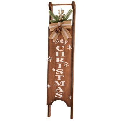 КОЛЕДНА КАФЯВА ТАБЕЛА С ШЕЙНА С ДЕКОРАЦИЯ 20X10X90СМ