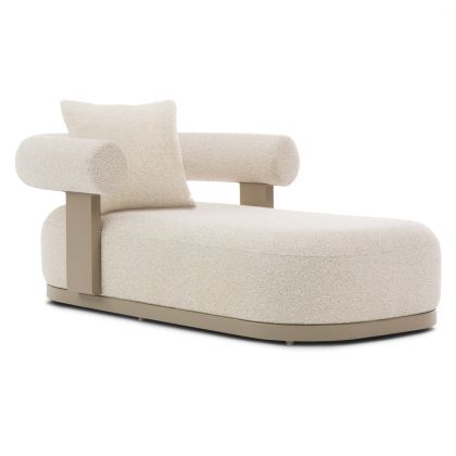 КУШЕТКА САМО DECCARD SM6467.02 АЛУМИНИЙ И ПЛАТ БЕЖОВ 169.5X95X59.5ВСМ