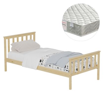 ЛЕГЛО С МАТРАК GIMLY HM21300 БОРОВА ДЪРВЕСИНА В ЕСТЕСТВЕН ЦВЯТ ЗА МАТРАК 90X190СМ