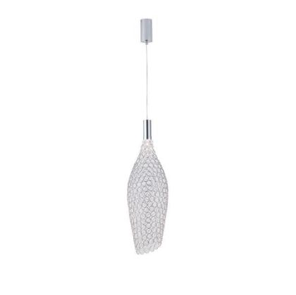 МЕТАЛЕН ПОЛИЛЕЙ LED 7.6W 780ML Φ200X1960MM ХРОМИРАНИ, ПЕРФОРИРАНИ С ОСВЕТЛЕНИЕ