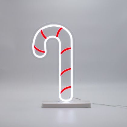 НЕОНОВА ЛАМПА С ВЪЖЕ 18X33СМ, 4,5V АДАПТЕР, CANDY, С ЦОКЪЛ, ЧЕРВЕН И БЯЛ LED, КАБЕЛКА 3М, IP44