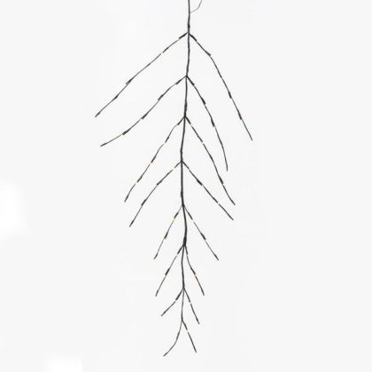 ОСВЕТЕН КЛОН, 60 ТОПЛО БЕЛИ LED, КАФЯВА, ЗАРАБОТЕНА С БАТЕРИЯ, С ТАЙМЕР, 150 СМ