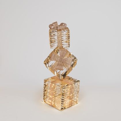 ПОДАРЪЧНИ КУТИИ 95 СМ, 600 МИНИ СВЕТОДИОДА, 4,5 V АДАПТЕР, ТАЙМЕР, СРЕБЪРЕН МЕДЕН ПРОВОДНИК, ТОПЛО БЯЛ СВЕТОДИОД, КАБЕЛ 5 М, IP44