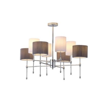 ПОЛИЛЕЙ ПЛАТ 8 ЛАМПИ 8XE14 MAX 8W Φ840MM БЯЛО-ЧЕРНО ARTE ILLUMINA VELI