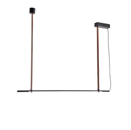 ПОЛИЛЕЙ МЕТАЛ, КОЖА, LED 25W 1750LM 3000K 1400X60X1200MM ЧЕРНИ, ARTE ILLUMINA LINEA