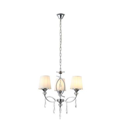 ПОЛИЛЕЙ МЕТАЛ-ПЛАТ 3 ЛАМПИ 3XE27 MAX15W MAX15W 530X600MM ХРОМИРАНИ ARTE ILLUMINA COUNTESS