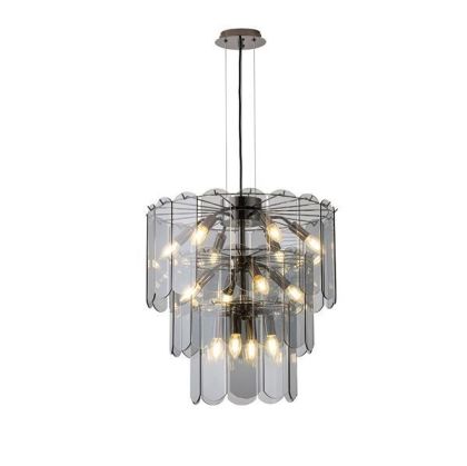 ПОЛИЛЕЙ МЕТАЛ-СТЪКЛО 14ΧΕ14 ΜΑΧ 8W Φ550MM ЧЕРНО ARTE ILLUMINA MIRA