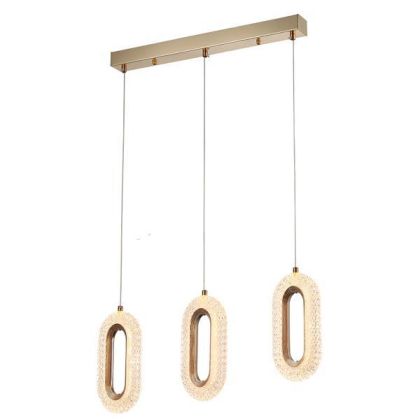 ПОЛИЛЕЙ ОТ АЛУМИНИЙ С 3 LED ЛАМПИ, 26W, 2254LM, 3000K, 570X1290MM, РОЗОВО ЗЛАТО, ARTE ILLUMINA KRIKO