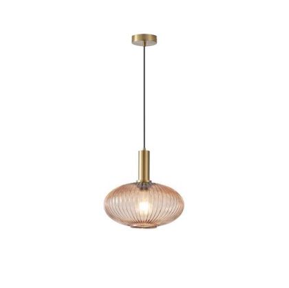 ПОЛИЛЕЙ С РЕЛЕФНО СТЪКЛО 1XΕ27 MAX15W Φ300MM AMBER ARTE ILLUMINA TOPAZ