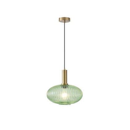 ПОЛИЛЕЙ С РЕЛЕФНО СТЪКЛО 1XΕ27 MAX15W Φ300X171X1200MM ЗЕЛЕНО ARTE ILLUMINA TOPAZ