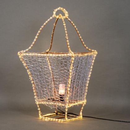 ПРОФЕСИОНАЛЕН ДИЗАЙН, 3D ПОДОВ ФЕНЕР, LED ВЪЖЕ, ТОПЛО БЯЛА СВЕТЛИНА, 102X54X54СМ, IP65