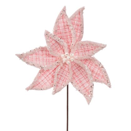 РОЗОВА КОЛЕДНА ЗВЕЗДА 60 СМ