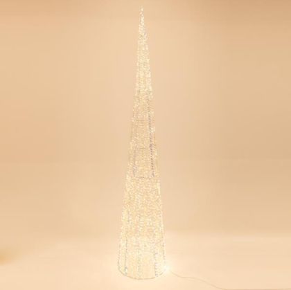 СВЕТЕЩ КОНУС С ПРЕЛИВАЩИ ЦВЕТОВЕ 280 СМ, 3200 LED, 31V АДАПТЕР, ТАЙМЕР, СРЕБЪРИСТ МЕДНА ЖИЦА, ТОПЛО БЯЛ LED, ЗАХОДЕН ЖИЛ 5 М, IP44