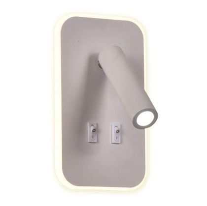 СТЕНЕНО ОСВЕТЛЕНИЕ ЗА ЛЕГЛО 11W &amp; 3W 910LM 3000K БЯЛО ARTE ILLUMINA IRIS 3