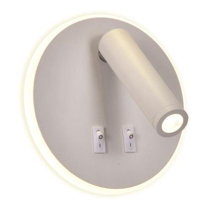 СТЕННА ЛАМПА ЗА ЧЕТЕНЕ ЗА ЛЕГЛО 9W &amp; 3W 780LM 3000K БЯЛА ARTE ILLUMINA IRIS 1