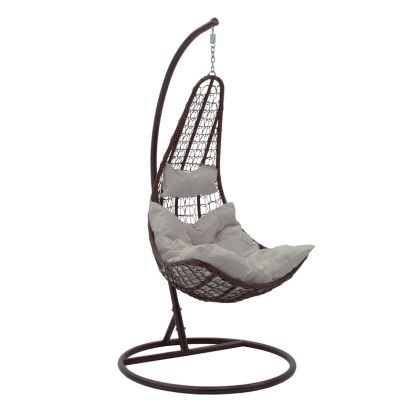 ВИСЯЩА ЛЮЛКА SOLEIL, МЕТАЛНА, КАФЯВА-ПОЛИПРОПИЛЕНОВА, КАФЯВО-БЕЖОВА, 103X83X200 СМ