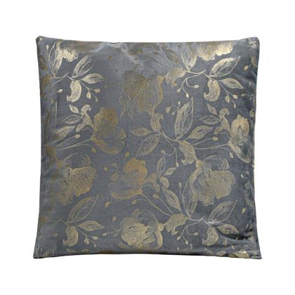 ДЕКОРАТИВНА ВЪЗГЛАВНИЦА СИВО-ЗЛАТИСТ ЦВЯТ 43x43см
