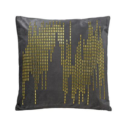 ДЕКОРАТИВНА ВЪЗГЛАВНИЦА СИВО-ЗЛАТИСТ ЦВЯТ 45x45x10см