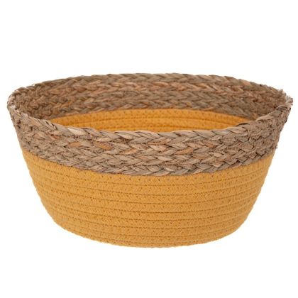 ЖЪЛТ КРЪГЪЛ РАТАНОВ КОШ D26X12СМ