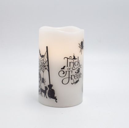 ЗАПАЛЕНА СВЕЩ С ПОДВИЖЕН ПЛАМЪК, ХЕЛОУИН ДИЗАЙН, ТАЙМЕР, 7,5X12,5 СМ, IP20