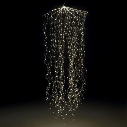 1152 ТОПЛИ МИКРО LED ЛАМПИЧКИ СЪС ЗЛАТНА ТЕЛ 240СМ, ФОРМА НА ОКТОПОД, ЗА ВЪТРЕШНА И ВЪНШНА УПОТРЕБА, IP44