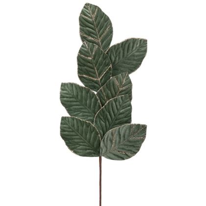 ДЕКОРАТИВНА КЛОНКА ЛИСТА С БРОКАТ НА КЛОНКА 70СМ