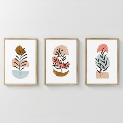 КАРТИНА THERA ТРИПТИХ С ДИГИТАЛЕН ПЕЧАТ 33X1.5X48СМ