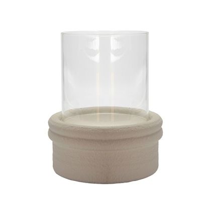 КЕРАМИЧЕН СВЕЩНИК БЕЖОВ 16.5X16.5X18
