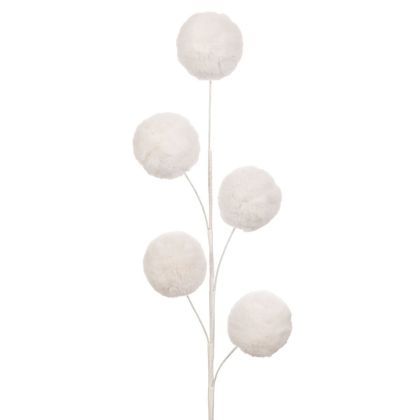 КОЛЕДЕН БЯЛ КЛОН С КАДИФЕНИ ТОПКИ X5 75СМ