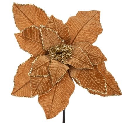 КОЛЕДЕН ЗЛАТЕН ГИГАНТСКИ КЛОН ПУАНСЕТИЯ D70X60СМ