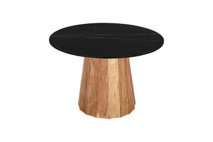 МАСА Ezerdian BOLD МАСИВ ДЪРВО ТРОПИЧЕСКА АКАЦИЯ ,ПЛОТ ЧЕРЕН МРАМОР D120X78 СМ