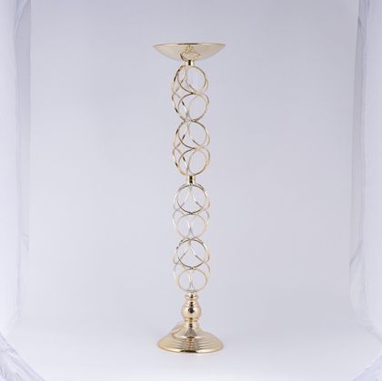 МЕТАЛЕН СВЕЩНИК, ЗЛАТЕН 15X63СМ