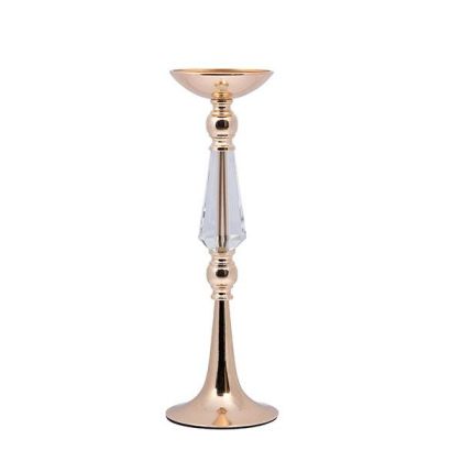 СВЕЩНИК С МЕТАЛНА ОСНОВА, СРЕБЪРЕН 15X51СМ