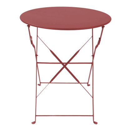 СГЪВАЕМА МЕТАЛНА БИСТРО МАСА В ТЕРАКОТЕН ЦВЯТ, D60X71 СМ