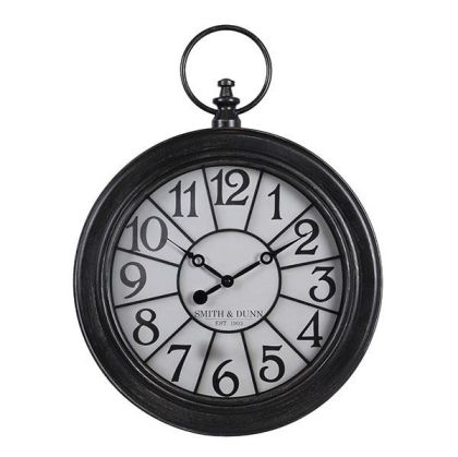 СТЕНЕН ЧАСОВНИК ПЛАСТМАСА АНТИЧЕН ЧЕРНО-БЯЛ 59.2X5.8X44.2СМ