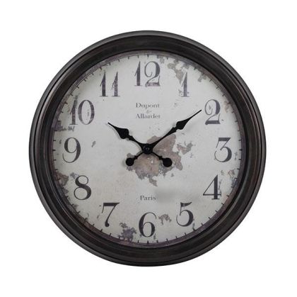 СТЕНЕН ЧАСОВНИК ПЛАСТМАСА АНТИЧНО КАФЯВ - БЕЖОВ 50.6X5.5X50.6СМ