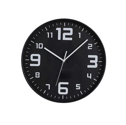 СТЕНЕН ЧАСОВНИК ПЛАСТМАСА БЯЛ - ЧЕРЕН 30X4.2X30СМ