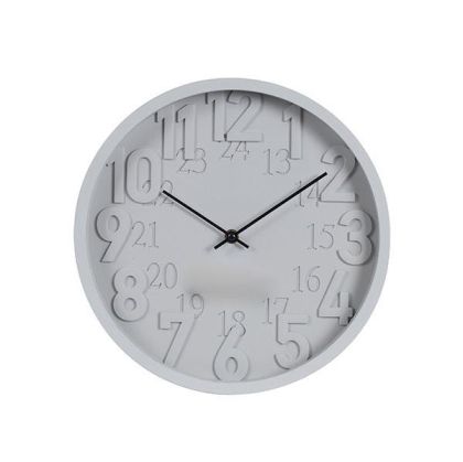 СТЕНЕН ЧАСОВНИК, ПЛАСТМАСА, БЯЛ, 30,5X4,4X30,5 СМ