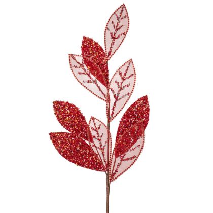 ЧЕРВЕН БРОКАТЕН ЛИСТ КЛОН 86СМ